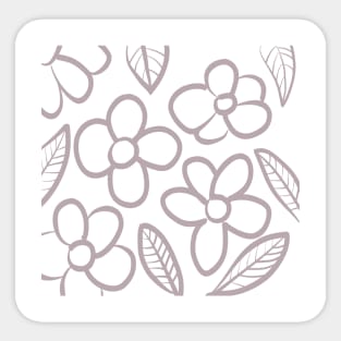 Gray flowers Sticker